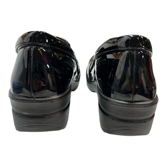 12Wide-Easy Street Black Patent Mules - Picture 3 of 10